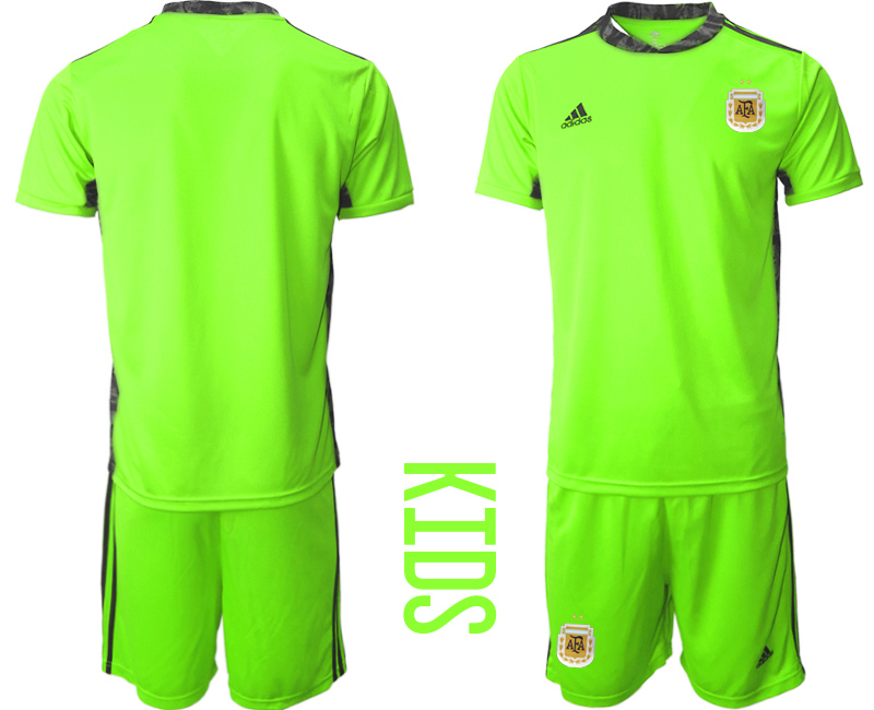 Youth 2020-2021 Season National team Argentina goalkeeper green Soccer Jersey1